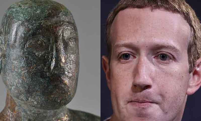 فیس بک کے بانی جیسا مجسمہ